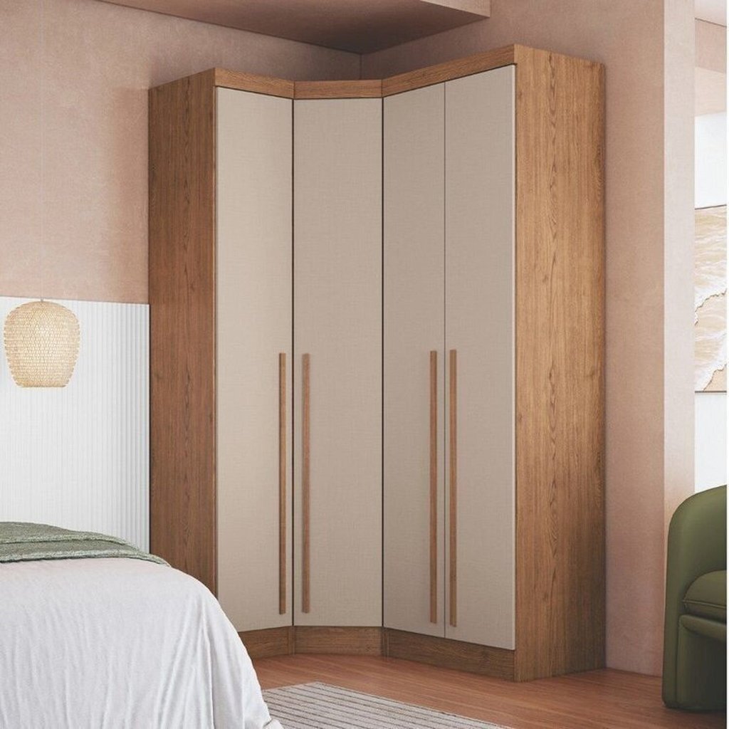 Guarda-Roupa Modulado 3 Peças Infinity Marrom/Cedro/Duna Line Cedro/ Duna Line