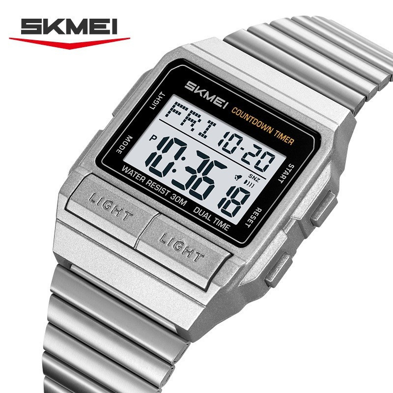 Relógio de Pulso Masculino SKMEI 2475, Estilo Casual e Empresarial, Pulseira de Aço, Ideal para Presentear 0DH7