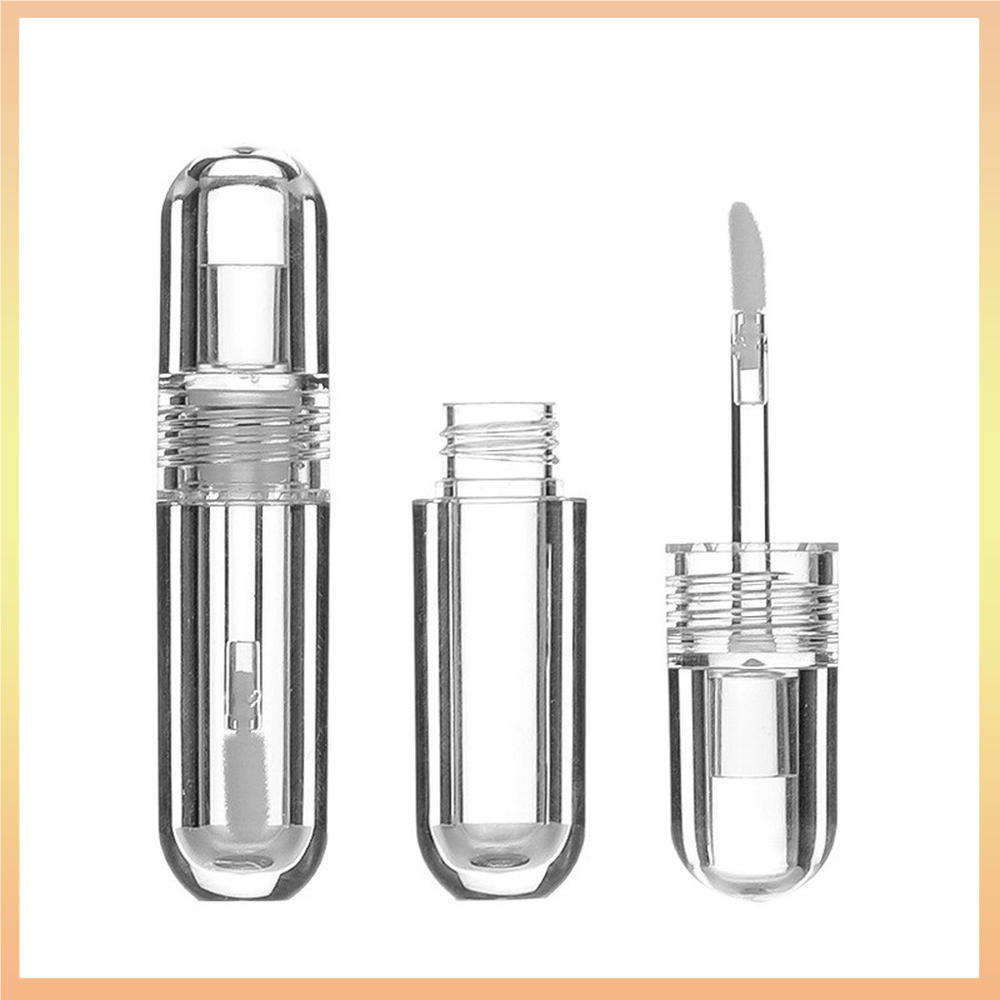 Garrafa Recarregável De Plástico Redondo Tubo De Produto Labial Transparente De Parede Grossa Embalagem Cosmética À Prov