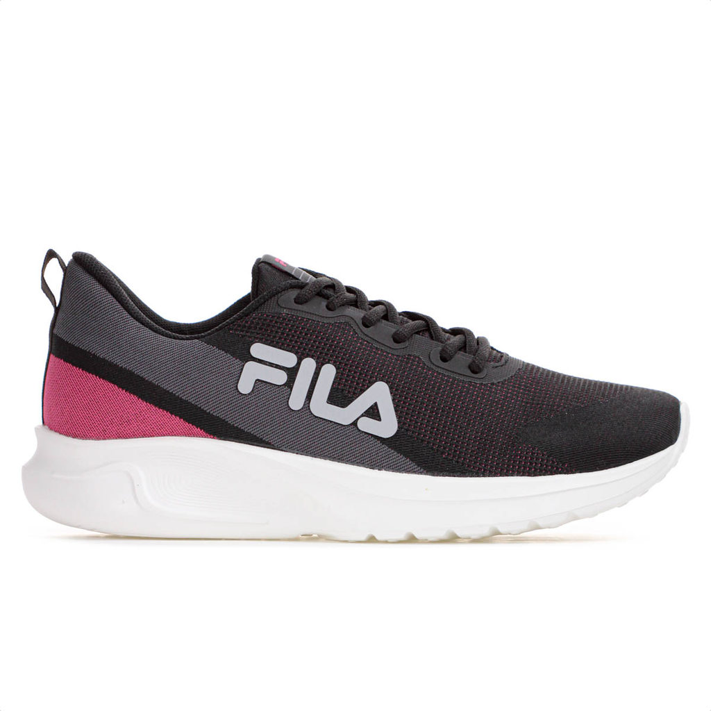 Tênis Fila Vector Preto e Rosa - Feminino