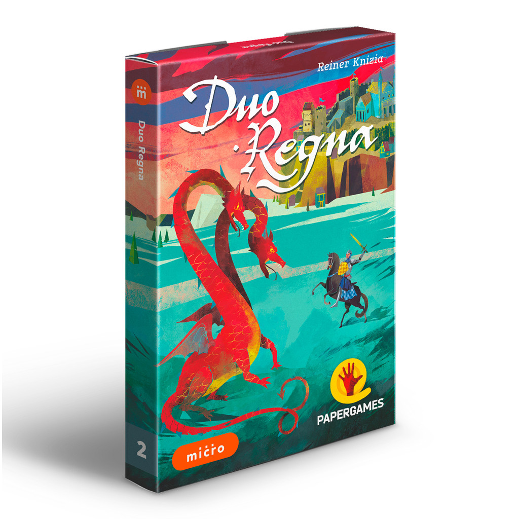 Duo Regna Linha Micro PaperGames para 2 Jogadores Jogo de Cartas Estratégia e Dragões Jogo Simples