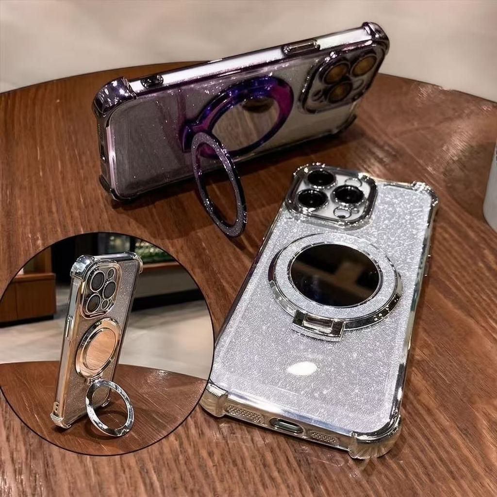 Glitter Diamond U Shield Espelho de maquiagem magnético Capa de telefone Xiaomi Série Xiaomi Xiaomi 2