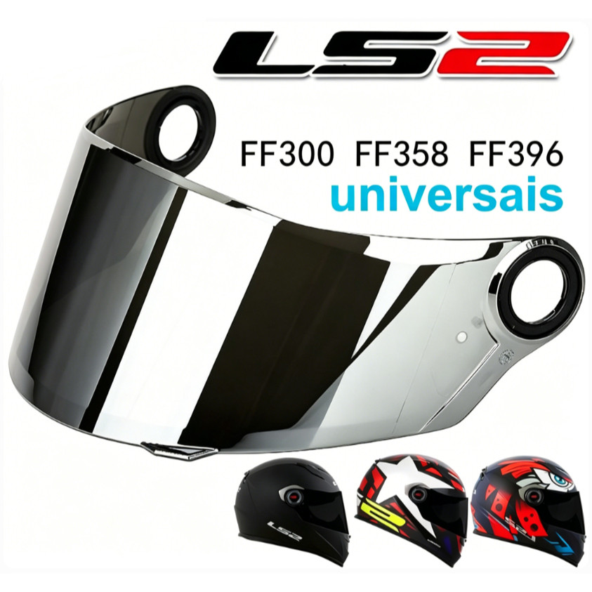 Viseira Capacete Ls2 Ff358 Fw3 Mormaii Cromada Espelhada