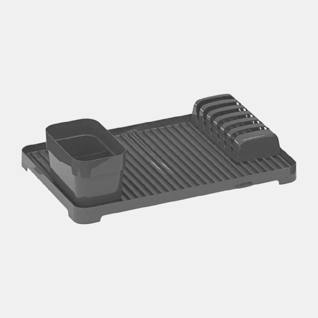 Escorredor Flat Modular Nitron 6 Pratos Chumbo