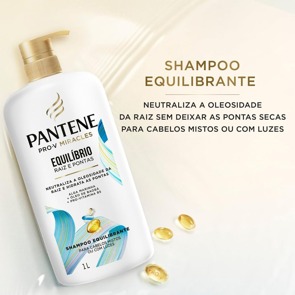 Kit Shampoo e Condicionador Pantene Pro-V Miracles Equilíbrio 1 Litro