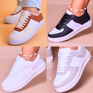 Tênis Branco Feminino Estilo Casual Confortável Academia Caminhada Várias Cores em Oferta na Shopee