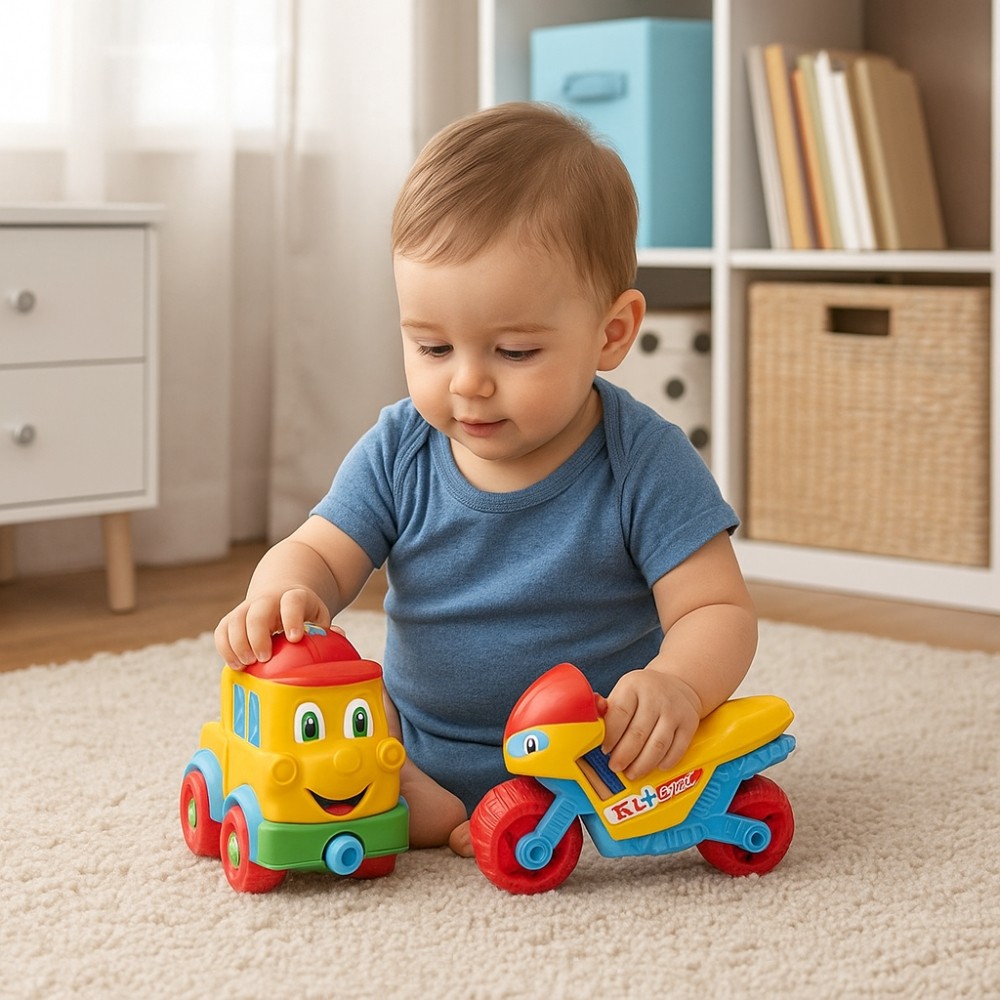 Kit Coleção Kids - Caminhãozinho e Motinha - Lua de Cristal