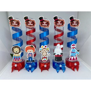 Kit com 10 Tubetes 13cm Personalizado Tema Circo em Oferta na Shopee