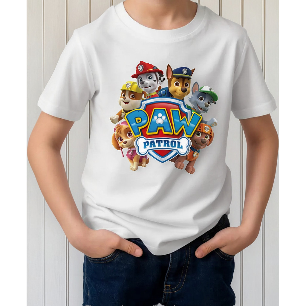 Camiseta Infantil Patrulha Canina Sublimada Blusa Verão