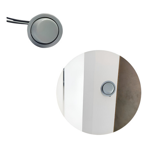 7x Interruptor Bolinha Simples Embutir Móvel  Cinza Cabo