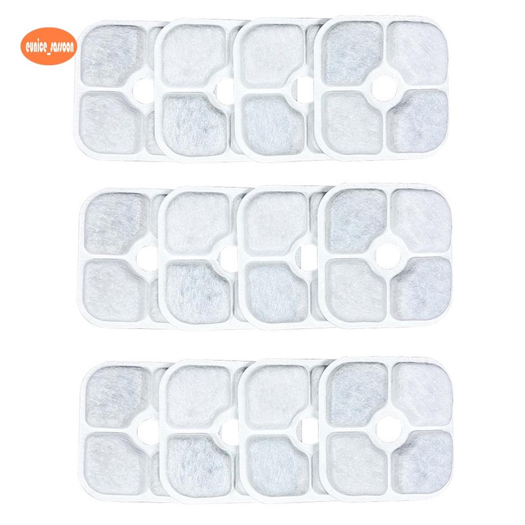 12pçs Filtro De Fonte De Gato , Sistema De Filtragem Tripla Para Dispensador De Água Animais De Estimação , Acessórios ,
