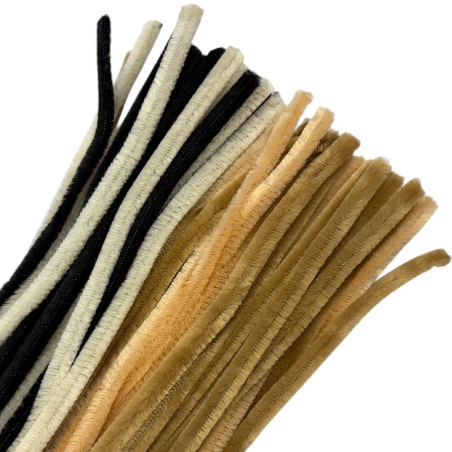 Haste de Chenille 30cm - Sortido Neutro - 100 unidades - Art Montagem - Rizzo