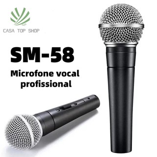 Microfone Profissional Sm58 Com Cabo 5 Metros Chave Liga E Desliga Alta Sensibilidade