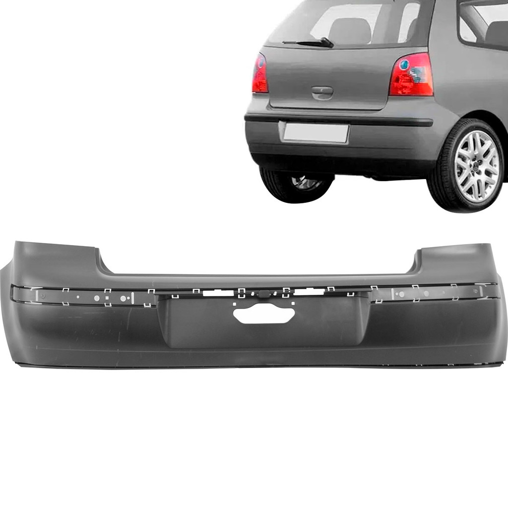 Parachoque Traseiro Polo 2003 2004 2005 2006 Preto em Oferta na Shopee