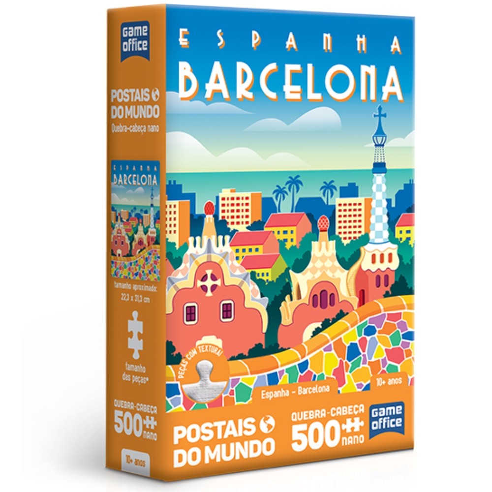 QUEBRA CABEÇA NANO ESPANHA BARCELONA POSTAIS DO MUNDO 500 PEÇAS PEQUENA TOYSTER PUZZLE PAISAGEM OBRA em Oferta na Shopee