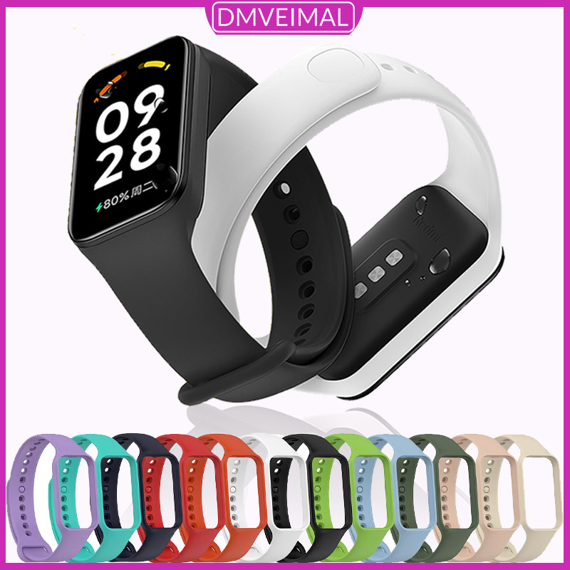 Pulseira E Capinha Capa Esportiva De Silicone Para Relógio Smartwatch Xiaomi Mi Band Miband 8 Active/Redmi Band 2