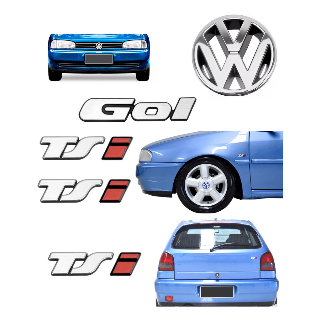 Emblemas Gol Tsi + Laterais Tsi + Vw Grade - Bola G2