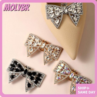 Clipes De Sapato Com Laço MOLYBR , Fivela De Cristal De Strass , Joias Brilhantes Para Mulheres E em Oferta na Shopee