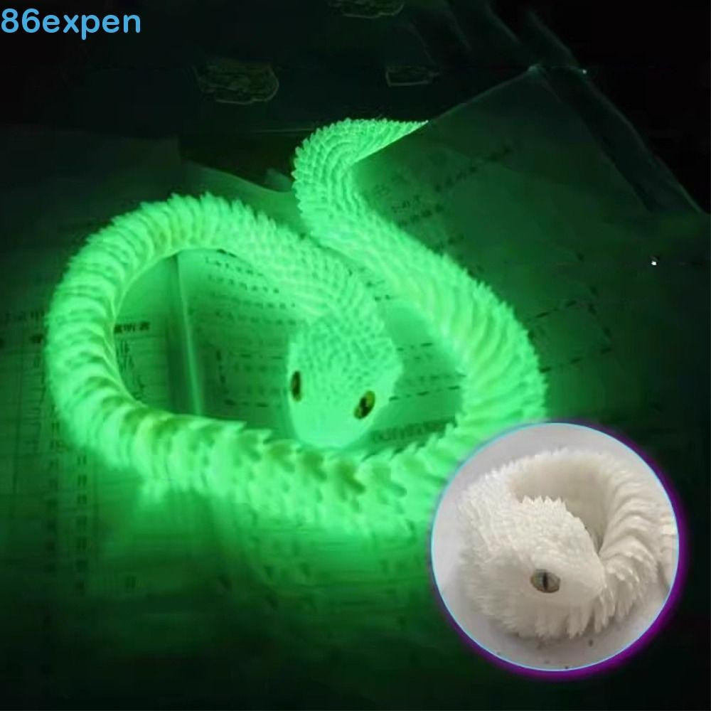 Ornamento De Cobra Luminosa EXPEN1 , Modelo De Simulação De Animal Criativo Realista , Impressa Em 3D