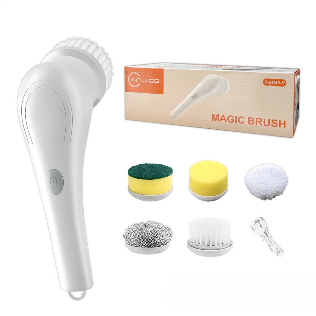 Escova De Limpeza Ajustável Janela Banheiro e Cozinha Ferramenta 5 em 1 Recarregável  FANG.STORE