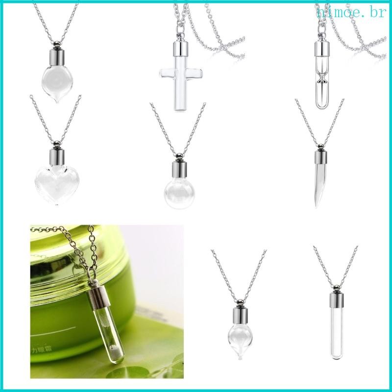Nim Seguro Garrafa Vidro Pingente Colar Elegante Deriva Acessório Para Pequenos Recheios Decorativos