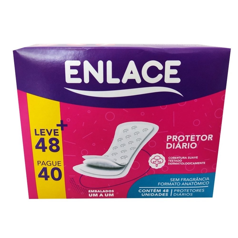 Absorvente Enlace Protetor Diário - Embalagem com 48 Unidades em Oferta na Shopee
