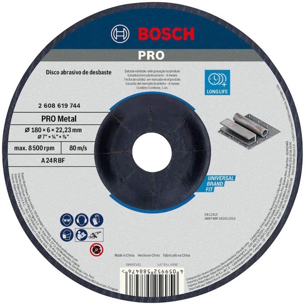Disco de Desbaste 7 POL 180 MM Stardard para Metal BOSCH em Oferta na Shopee