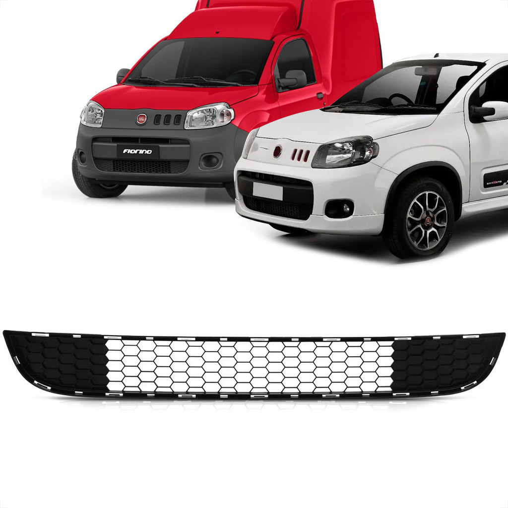 Grade Central Inferior Parachoque Uno Vivace Way 2010 2011 2012 2013 2014 2015 2016 em Oferta na Shopee