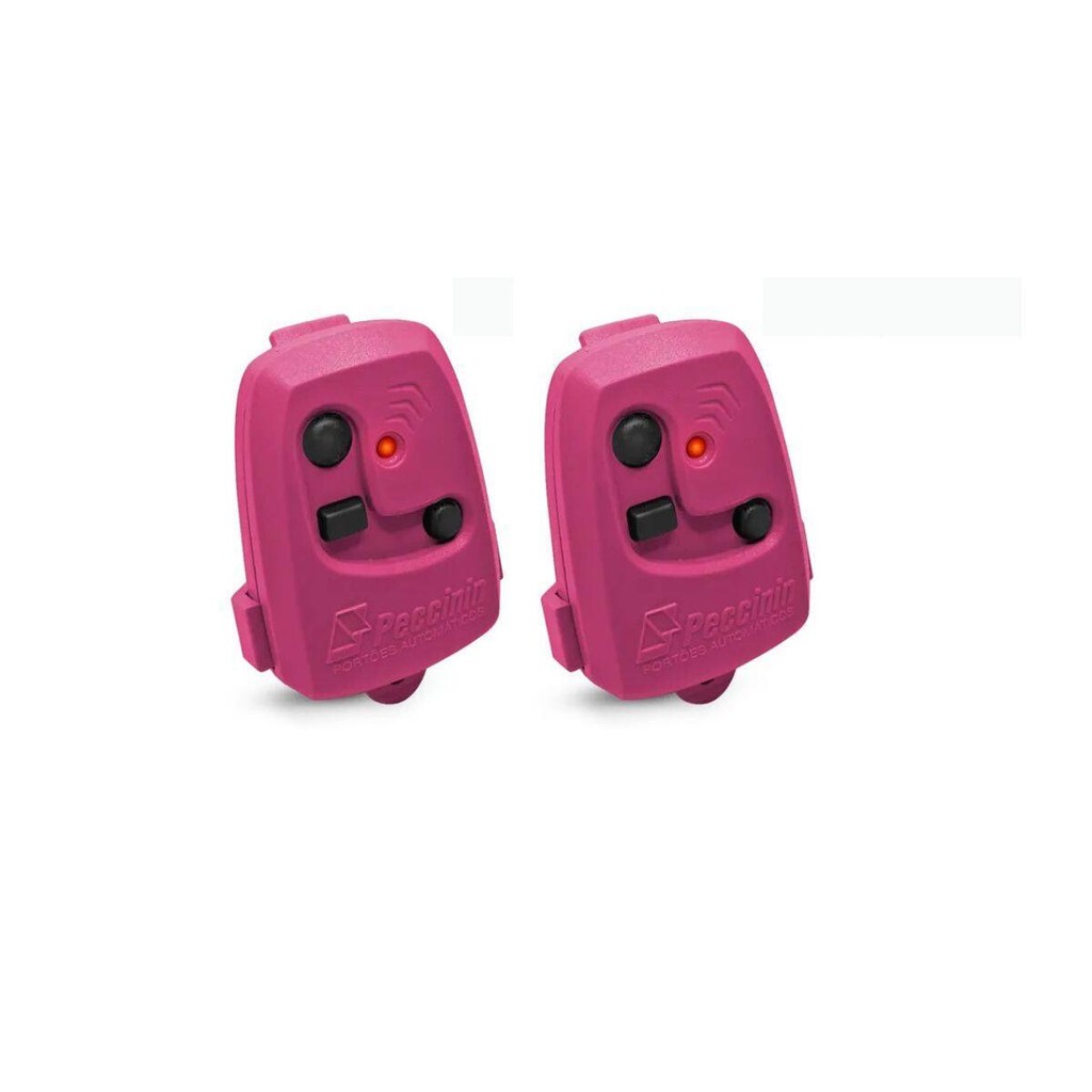 Kit 2 Controles para Portão Peccinin Nice Frequência 433,92 Mhz 3x Tx Rosa