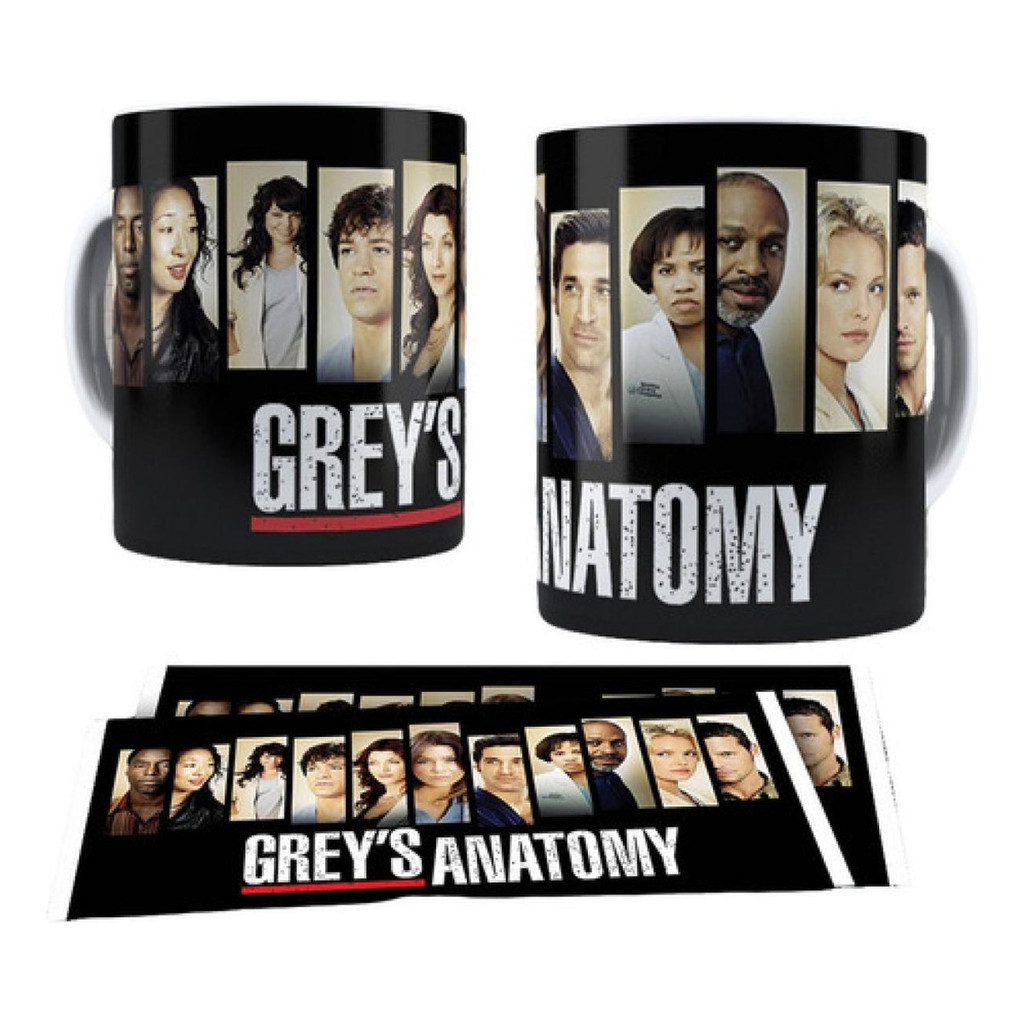 Caneca Elenco Grey´s Anatomy Series Presente Porcelana