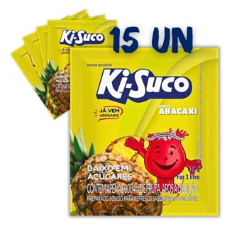 Caixa 15un Refresco Em Pó 15G Abacaxi  Ki-Suco ( Para 1L) em Oferta na Shopee