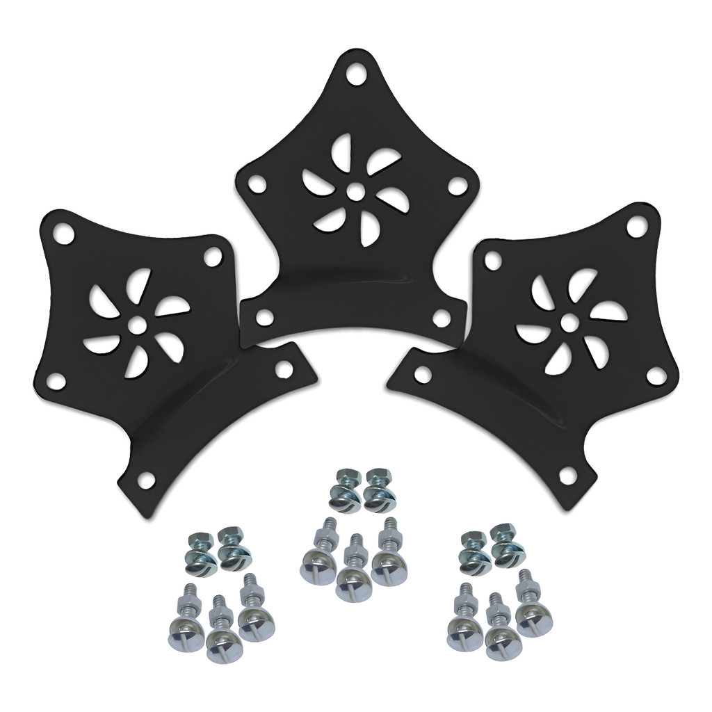 Kit Garra De Ferro Ventilador De Teto Lorensid Preto Original Motor M3.Preto Motor M3