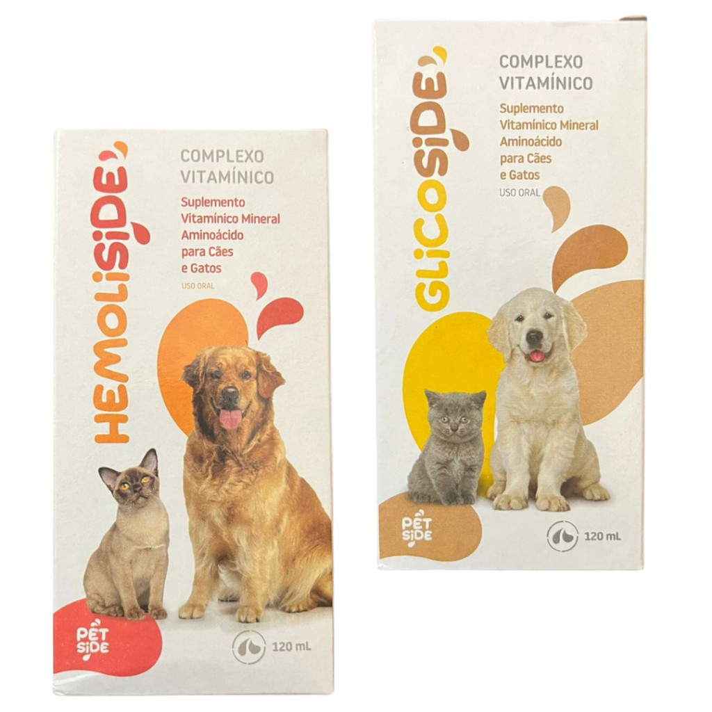 Hemolitan Glicopan Generico Multivitaminico Mineral Para Cães e Gatos - 120ml cada um total 240ml