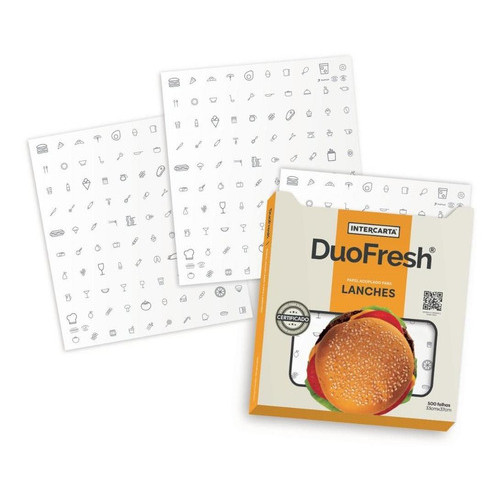 Papel Acoplado Duofresh 33x37 Cm 500 Un Para Delivery em Oferta na Shopee