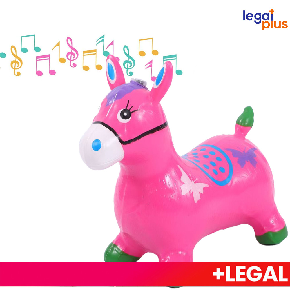 Cavalo de brincar inflável (brinquedo inflável) com música em Oferta na Shopee