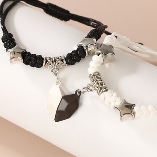Pulseira Amizade Magnética Par Com Pingente Magnético Ímã Para Casal