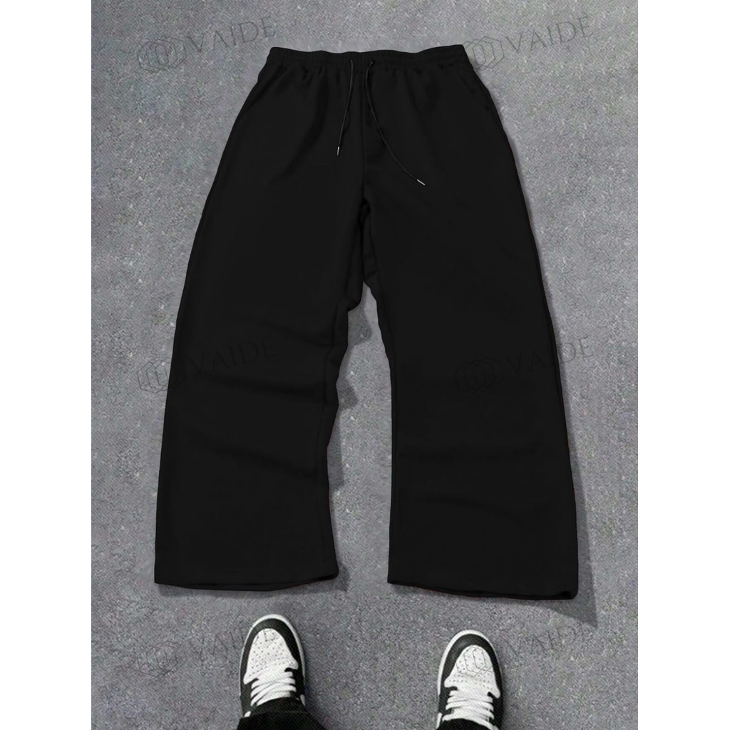 Calça Moletom Unissex Lisa Básica Oversized Tecido Grosso Peluciado Treino Versátil