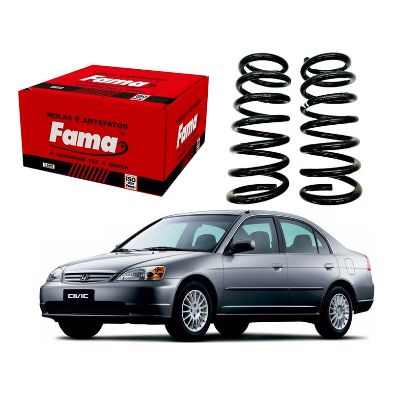 Par Mola Traseira Fama Civic 1.7 2001 A 2004
