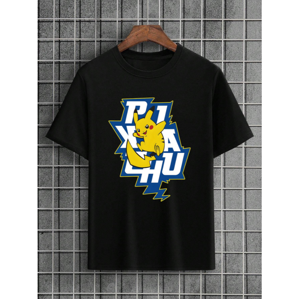 Camiseta Pikachu Pokémon Exclusiva Adulto e Infantil Jogo Game infantil Menina Menino Masculina Feminina Unissex