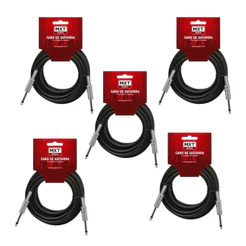 KIT 5 Cabo Guitarra P10/P10 5 Metros MXT