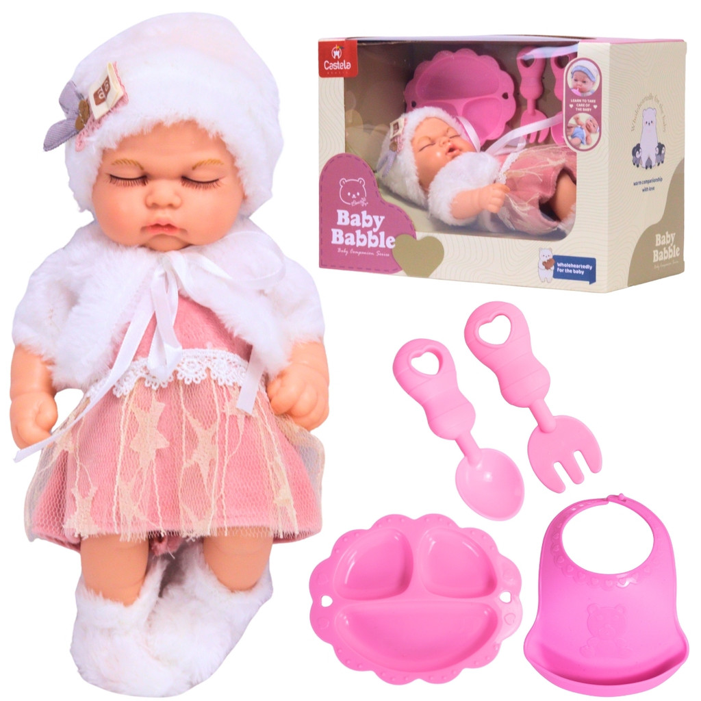 Boneca Bebe Reborn Articulada Dormindo Rosa C/ Acessórios - Castela em Oferta na Shopee