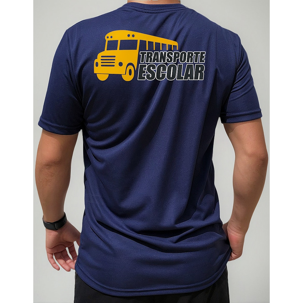 Camiseta Para Transporte Escolar Uniforme Roupa Profissional