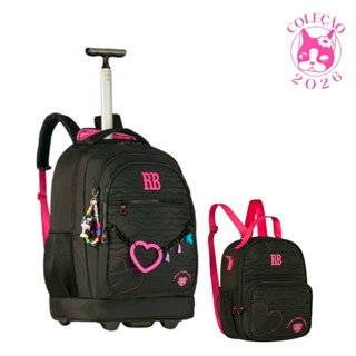 Kit Mochila de Rodinha Com Lancheira Rebecca Bonbon Heart Beats em Oferta na Shopee