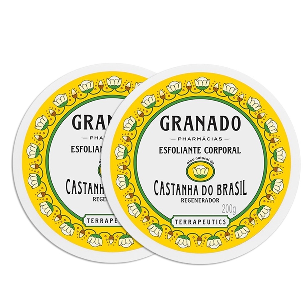 Kit 2 Creme Esfoliante Corporal Castanha do Brasil Granado Terrapeutics 200g