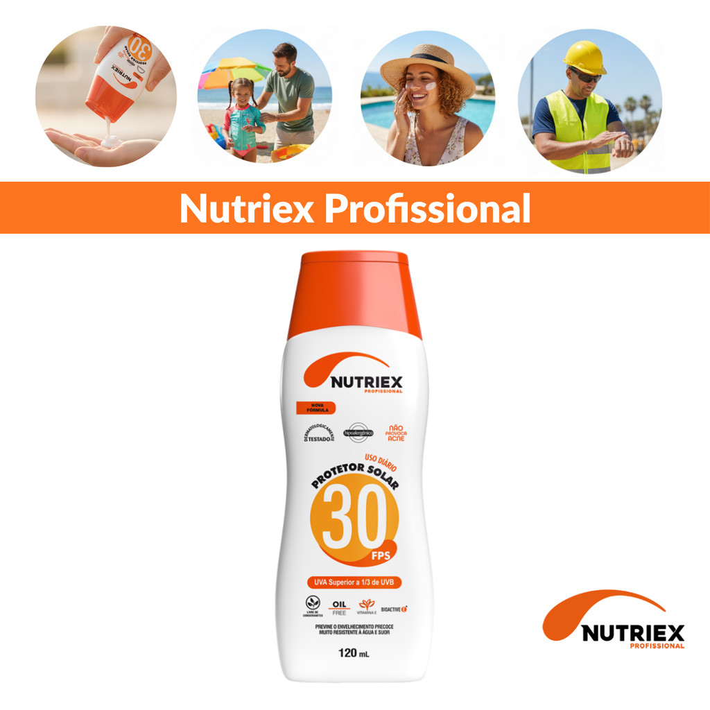Protetor Solar Nutriex Fps 30 Toque Seco 120ml Oil Free Hipoalergênico Rápida Absorção em Oferta na Shopee