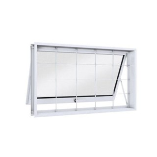 Janela de Aço Maxim-ar 60x100cm com Grade Quadrada Facilita Lucasa Branco em Oferta na Shopee
