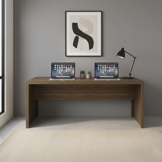 Escrivaninha Mesa Escritório 2 Lugares 180cm ME4185 Nogal em Oferta na Shopee