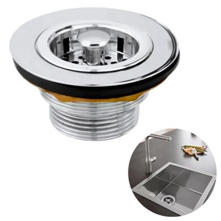 Válvula Americana Pia Cozinha 3 1/2 Metal Cromado Alta Qualidade em Oferta na Shopee