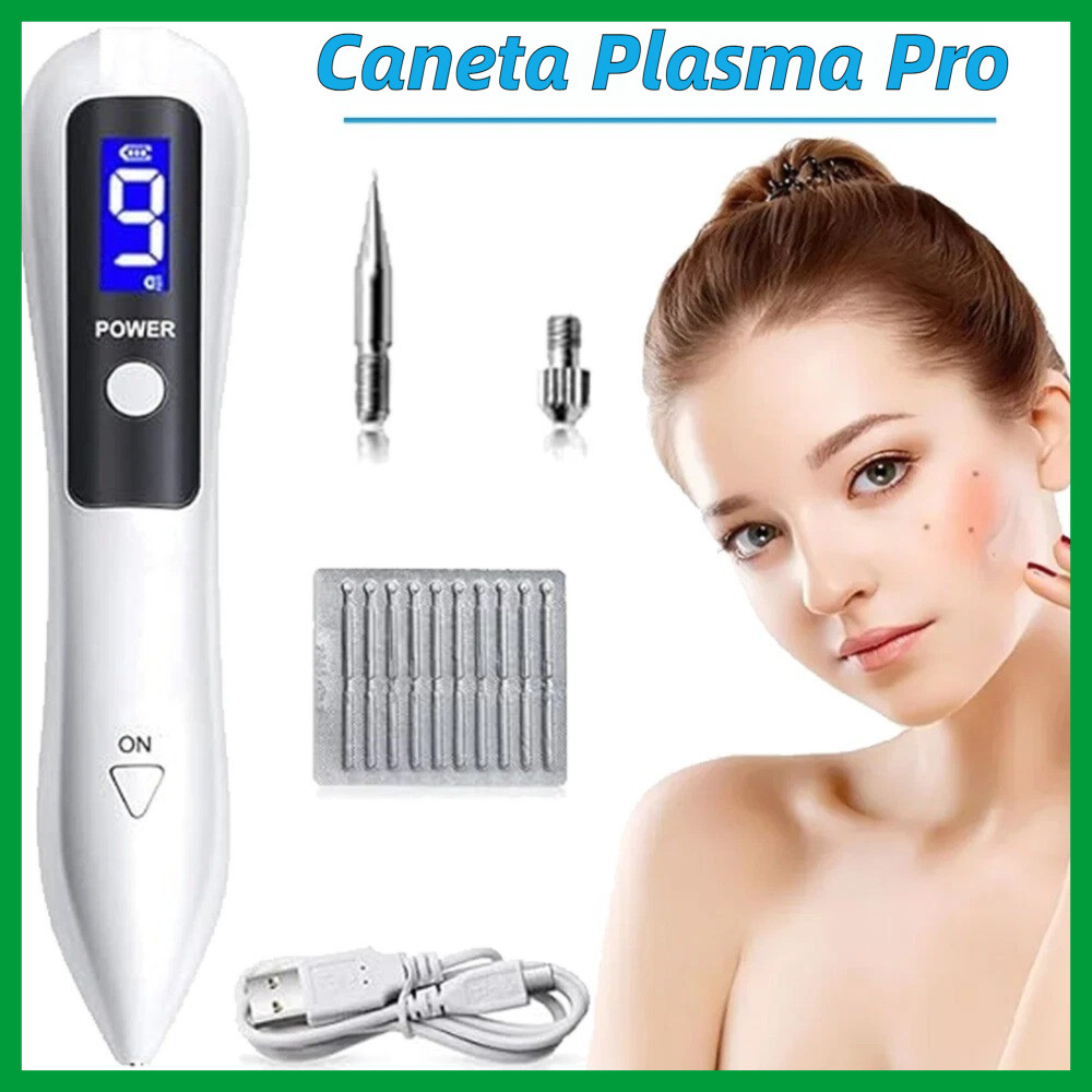 Caneta de Plasma 9 Níveis com LED - Limpeza Intensa e Cuidado Estético