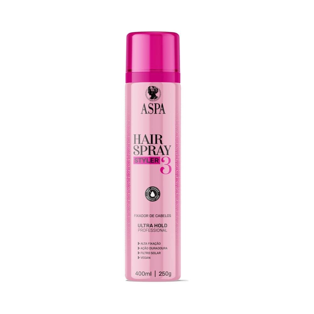 Fixador de Penteado Aspa Styler Ultra Forte 3 400ml em Oferta na Shopee